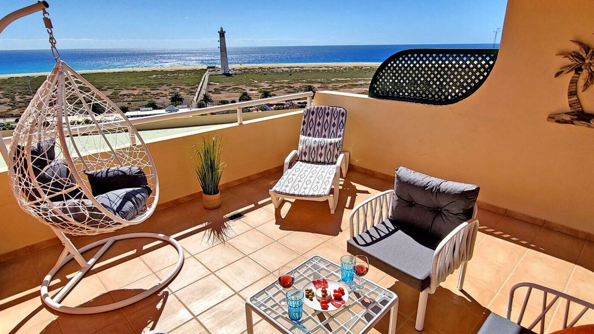 Solana del Matorral Apartment | Ferienwohnung Jandia Dream, Morro Jable, Meerblick, Terrasse