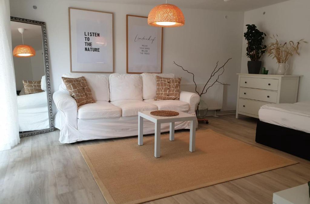 Ottersleben House | Ferienwohnung Lindenhof, zentrumsnah mit Terrasse und Grillmöglichkeit
