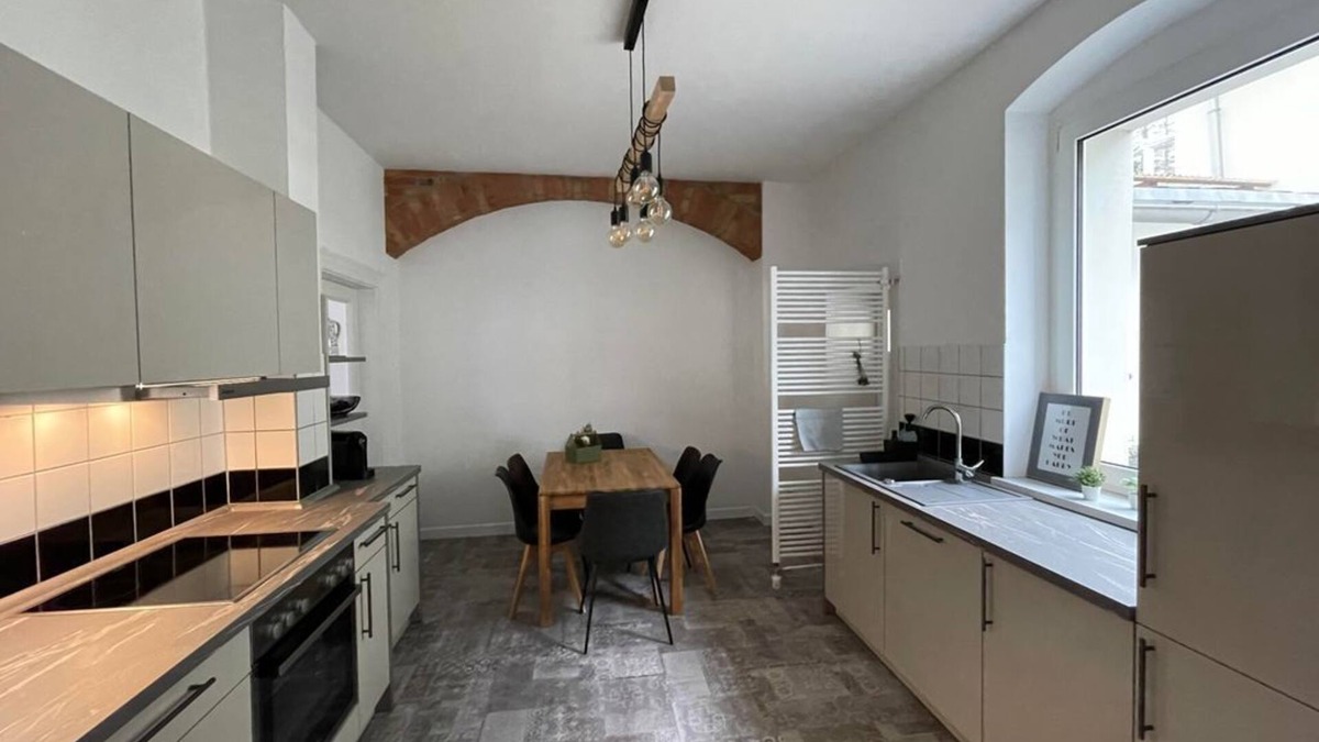 Freyburg House | "Fewo Korbmacher", bathtub, bathroom, WC - vacation home to the old basket maker's shop
