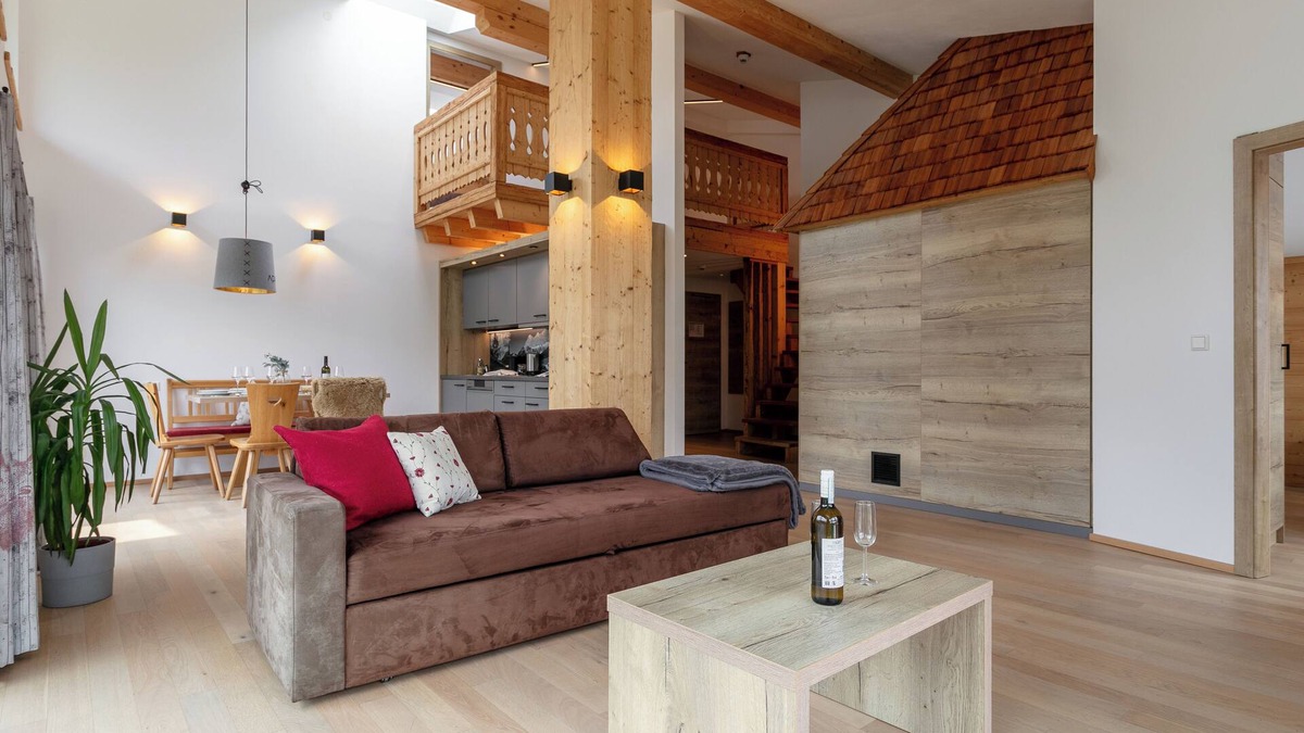 Haus im Ennstal Apartment | Fine split-level apartment with a private sauna