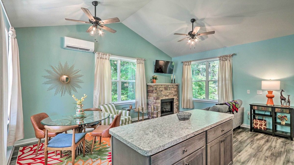 Brodheadsville Cottage | Fire Pit & Creek Access: Poconos Cottage
