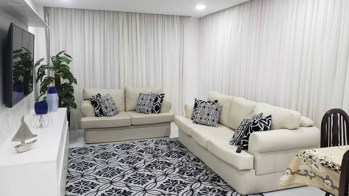 Pompeia Apartment | FIT ON THE BEACH BLOCK, WITH A VIEW TO THE SEA AND 1 SPACE! INCREDIBLE!