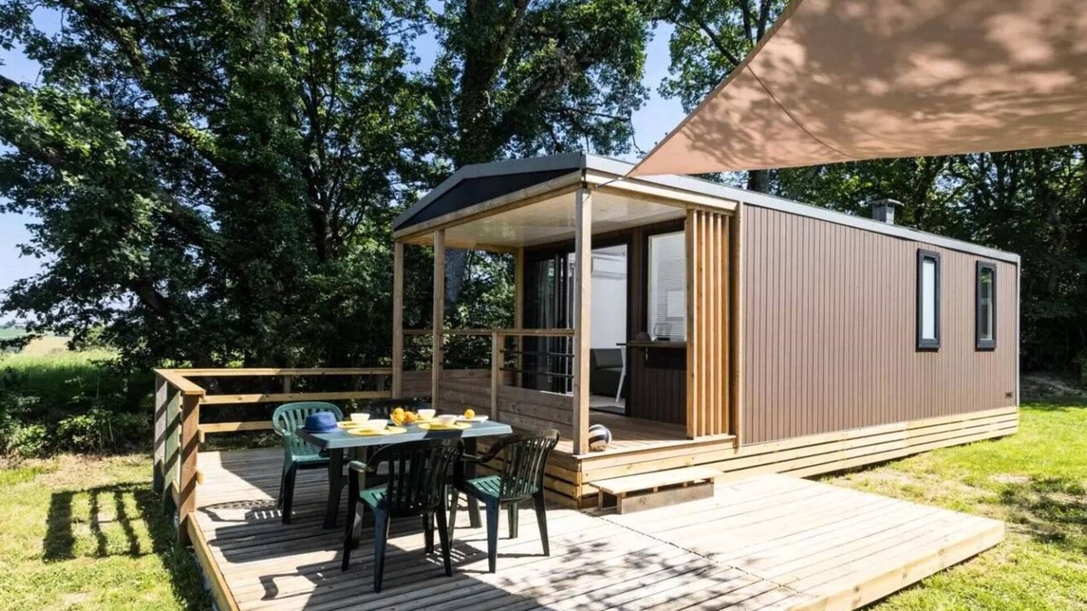 La Romieu House | Florence Campsite * - Panoramic 3-room mobile home for 6 people with air-conditioning