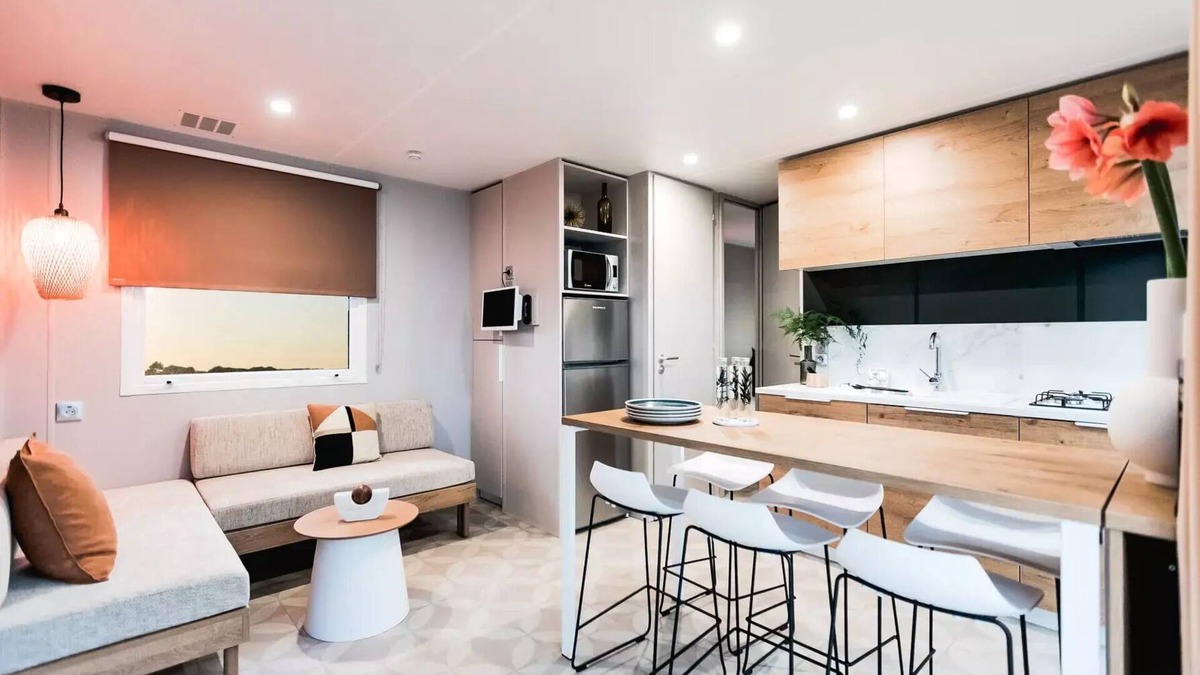 Saint-Aubin-sur-Scie House | Flower Camping Vitamin * - Mobile home Premium 33m2 (3 bedrooms) + Terrace + TV + Clim 6 persons