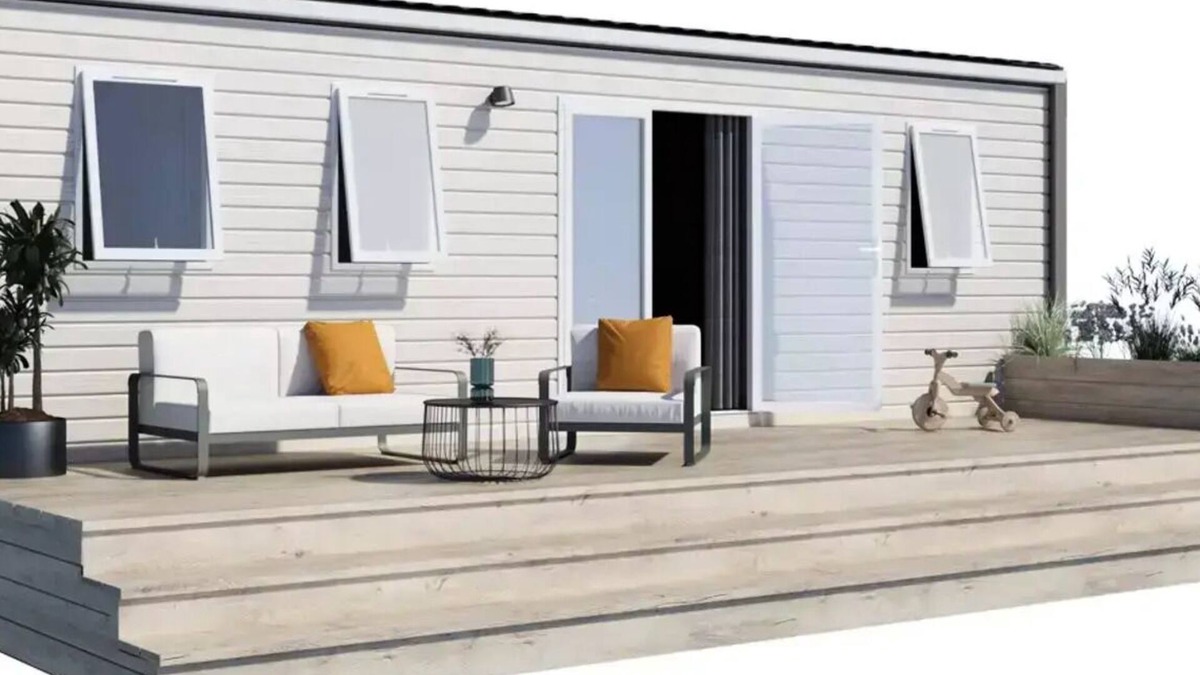 Saint-Aubin-sur-Scie House | Flower Camping Vitamin * - NEW/Premium mobile home 32m² (3 bedrooms) + Covered terrace + TV + Air conditioning for 6 people