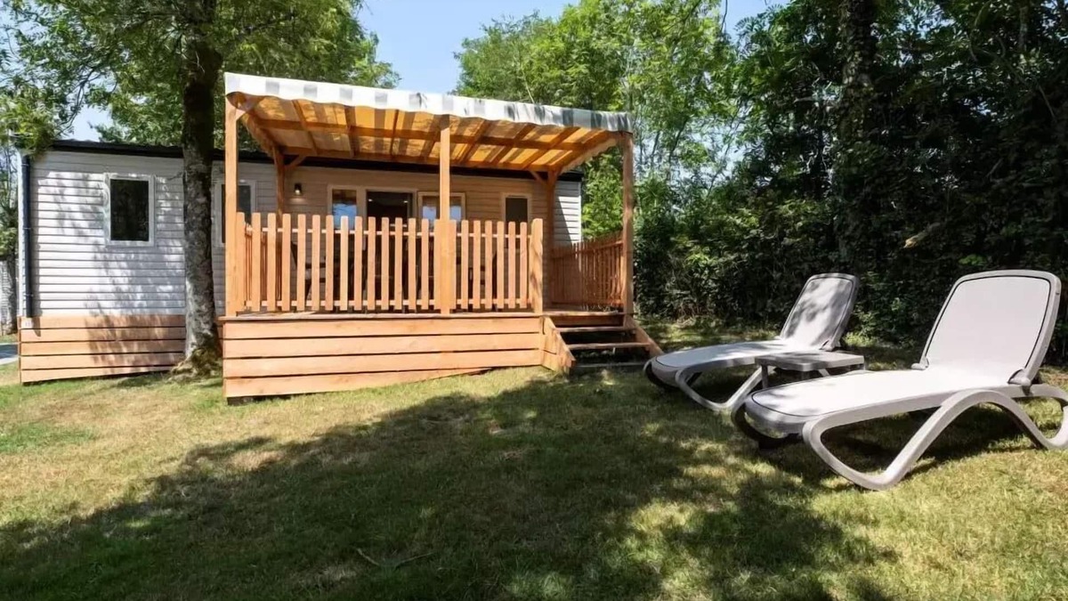 Verruyes House | Flower Camping Côté Lac * - Mobile home Premium 3 bedrooms 34m2 Covered terrace 15m2 + LV + TV 6 persons