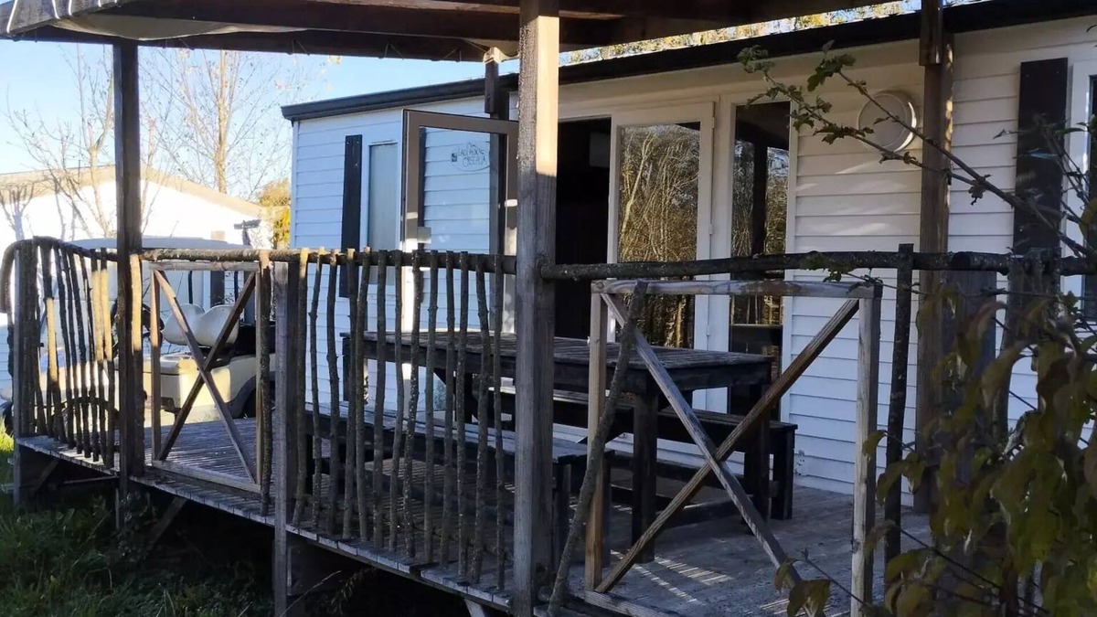 Martiel House | Flower Camping Le Lac aux Birds * - Mobile home Comfort 29 m2 (2 bedrooms) + Clim + Terrace semi-covered 12m2 5 people