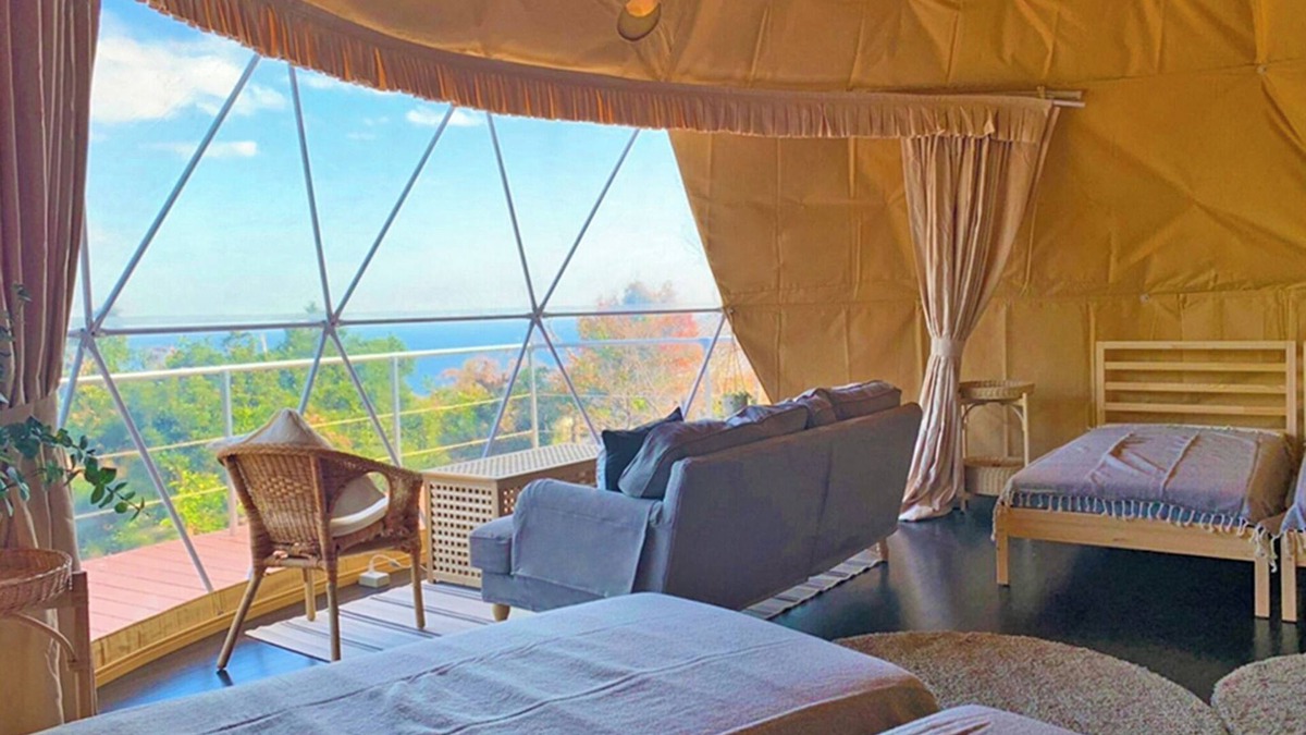 Futo Cabin | For 3 people 7m dome tent C overlooking Sagami B/Ito Shizuoka