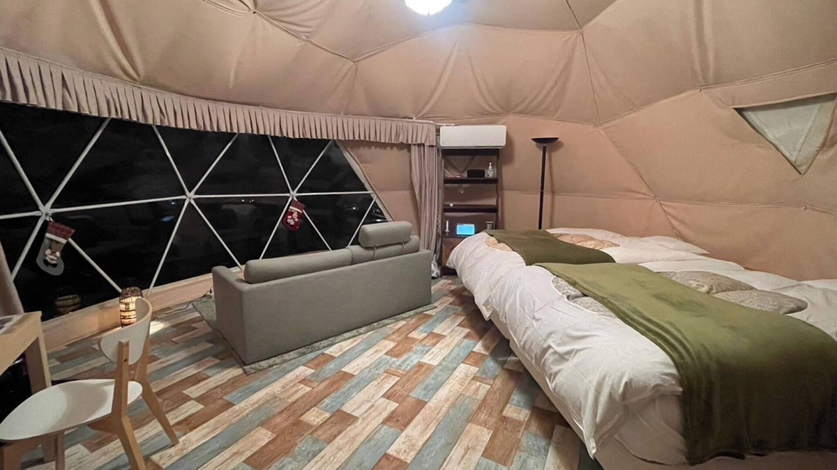 Futo Cabin | For 4 people Premium Dome 6m Tent F with shower/Ito Shizuoka