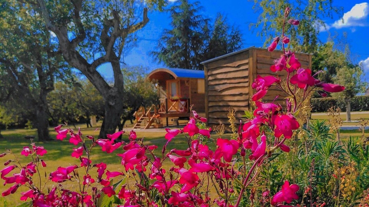 Faverolles Cottage | Authentic caravan with heated pool and breakfast included