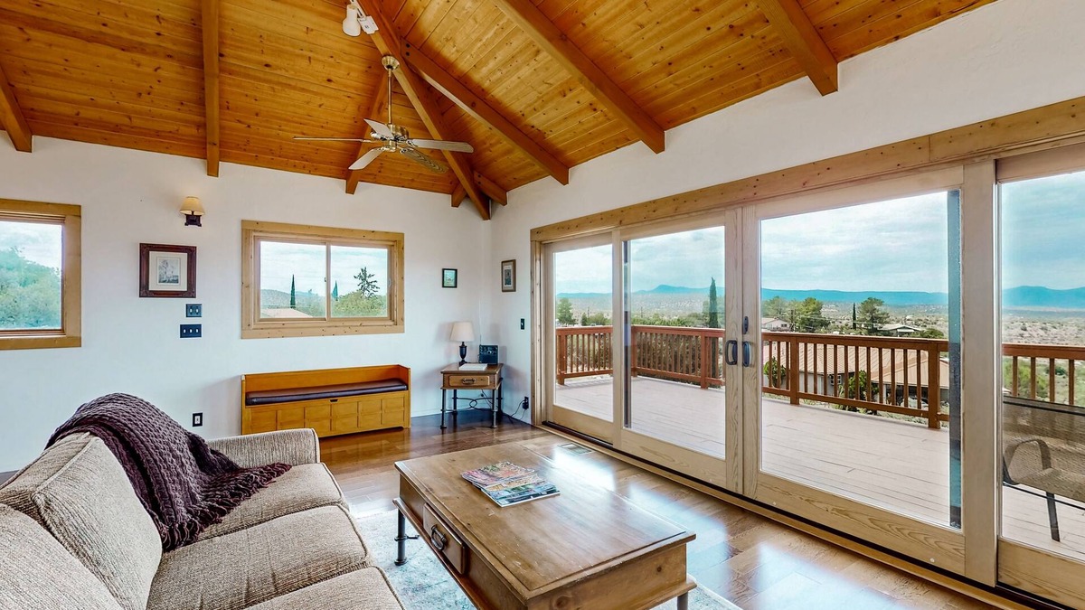 Lake Montezuma House | Full property with large deck, mountain views, & amazing sunsets