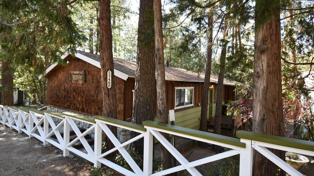 Idyllwild Cabin | Fully fenced backyard for pets. Pets stay free!