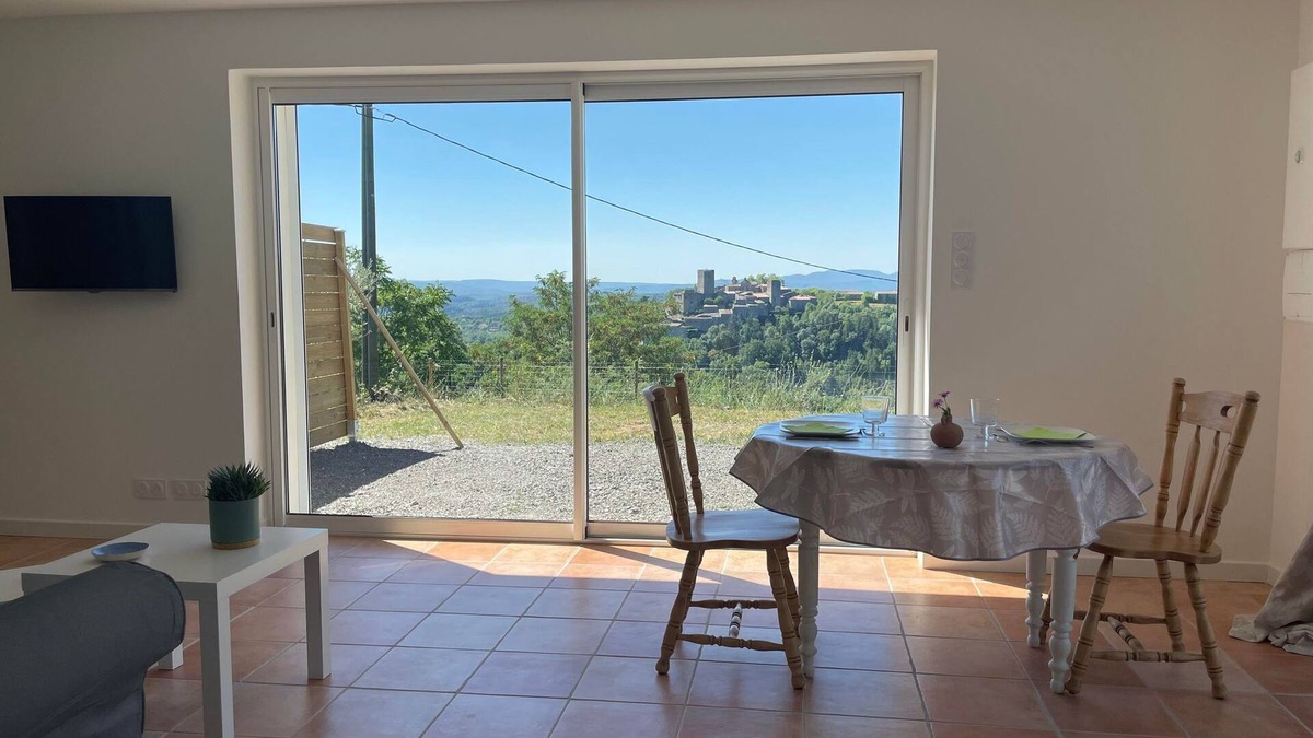 Largentiere House | Gîte Les Mimosas - 2 to 4 people - breathtaking view