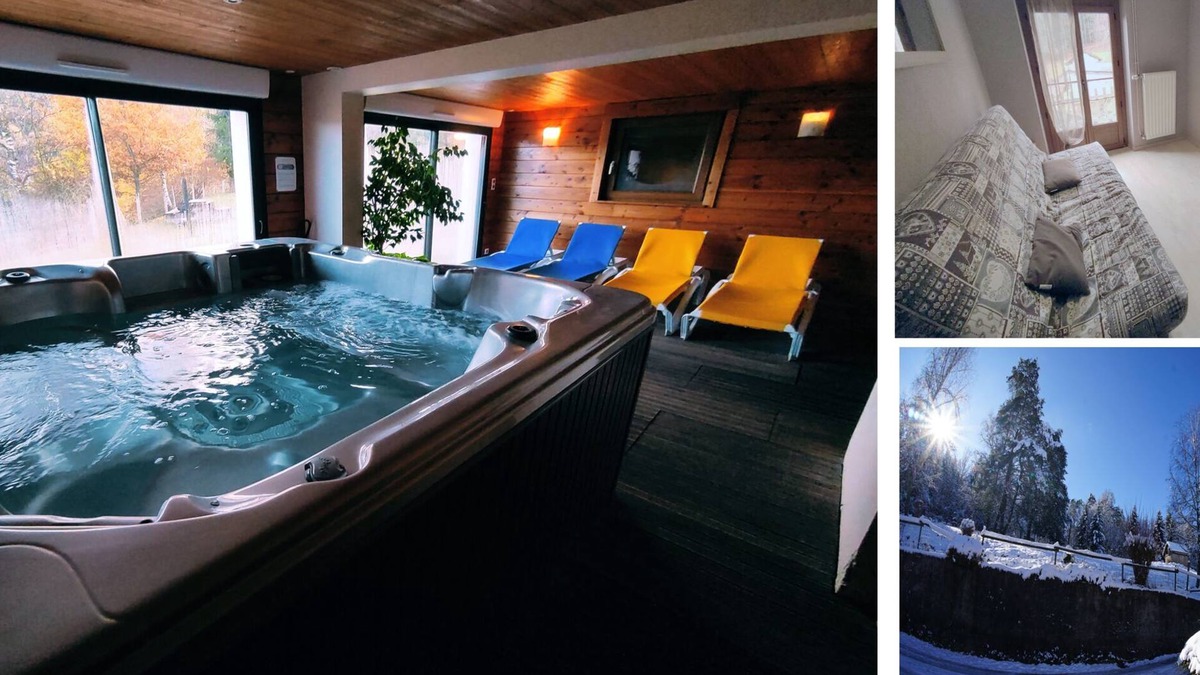 Dommartin-les-Remiremont Apartment | Gîte Mélina with Spa Jacuzzi Sauna Fishing pond