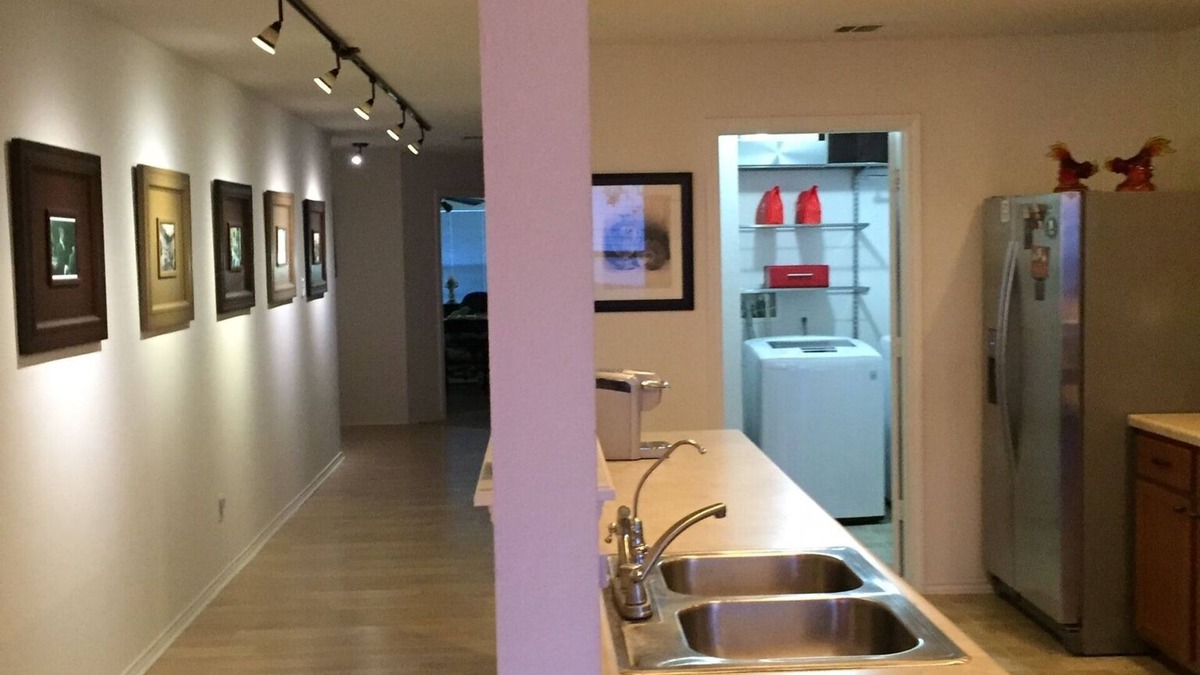 Timberwood Park House | Gallery Hallway Entrance and Private Office Included
