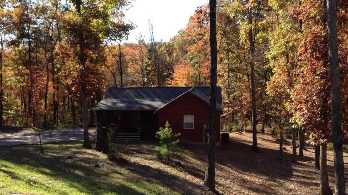 Spencer Cabin | Gas fireplace, firepit, and cedar Adirondack chair