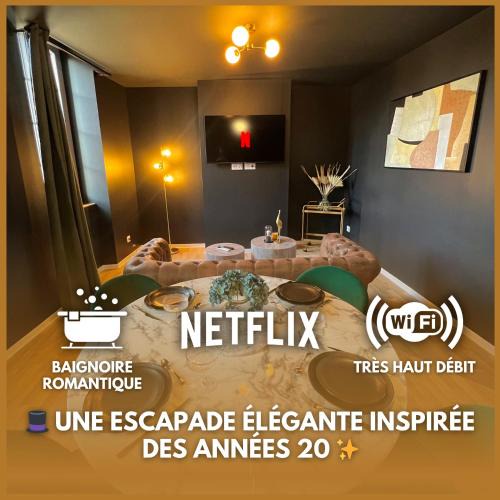 Villeneuve-sur-Lot Apartment | Gatsby Room - Élégance et Intimité des Années 20 !