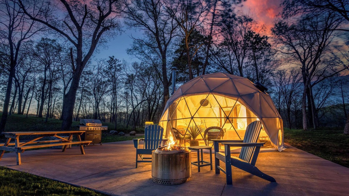 St Croix Falls RV Rental | Geo Dome at Big Rock Creek!