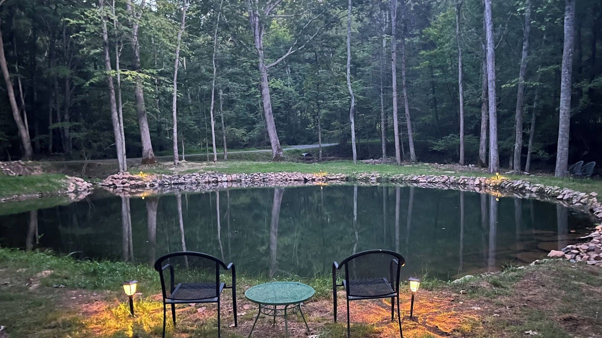 Gap Mills House | GETAWAY! Peaceful Lodge 20 acres of private land, Trout Pond, stream on site