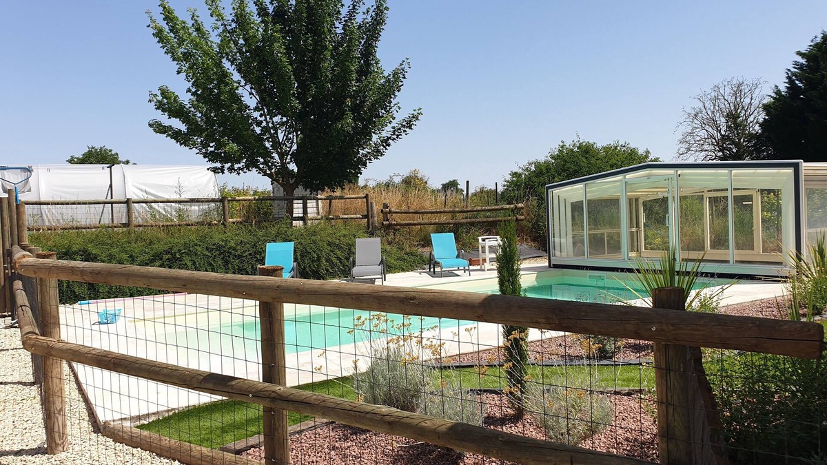 Noyant-Villages Other | Gîte Borely, with veranda, covered swimming pool