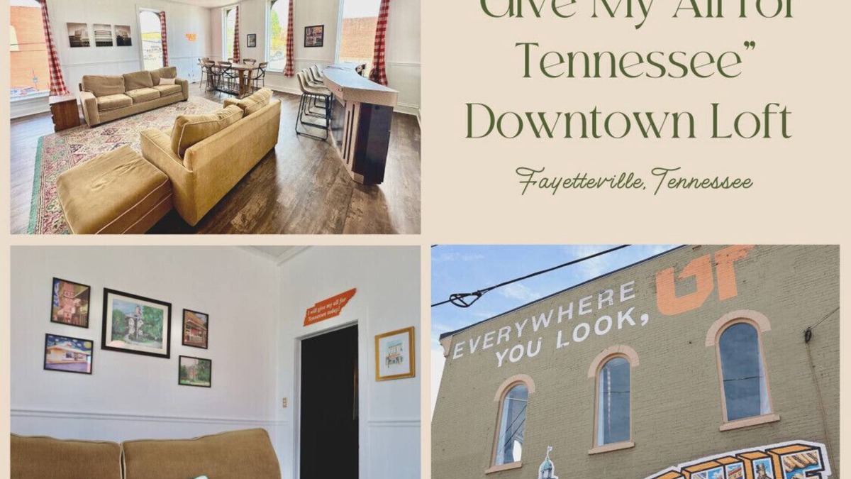 Fayetteville Apartment | “Give My All for Tennessee” in Downtown Fayetteville Near Jack Daniels