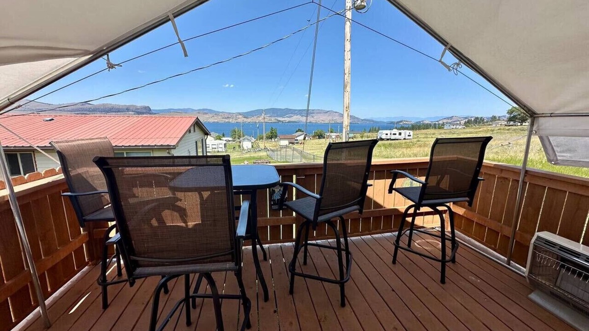 Big Arm RV Rental | GlampCamp - Luxury Wall Tent & Bathhouse