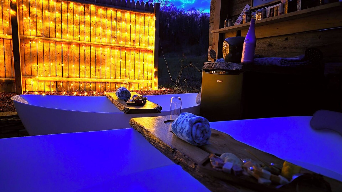 Mount Vision RV Rental | Glamping at Coyote Hollow Park Family site now with soaking tubs*!