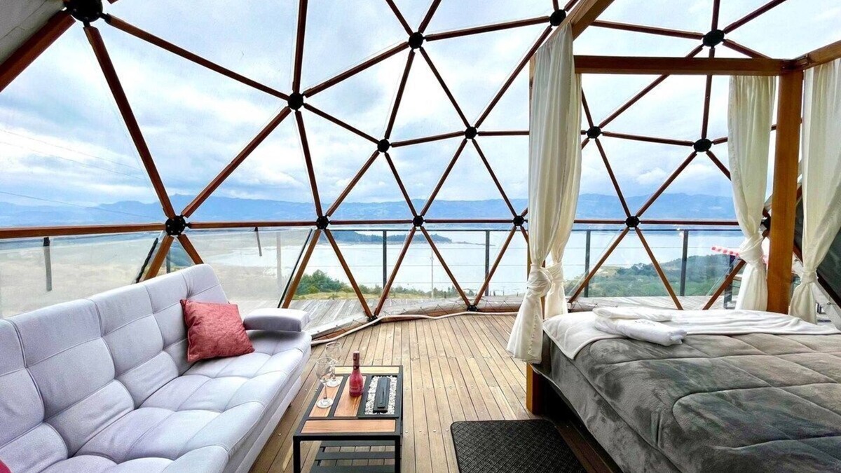 Guatavita Cabin | Glamping Spa con vista embalse de Tominé