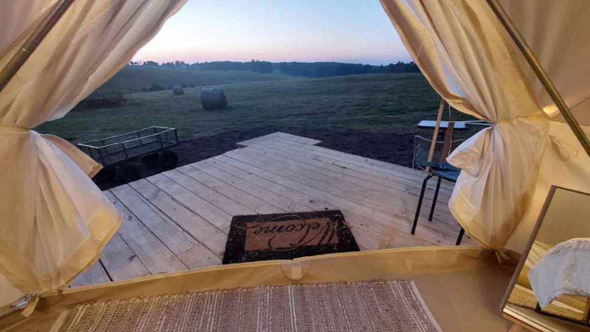 Mammoth Cave RV Rental | Glamping Tent at Noble Pine Campground