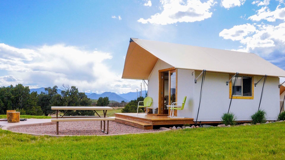 Canon City Cabin | Glamping Tent Single Queen - Royal Gorge Cabins