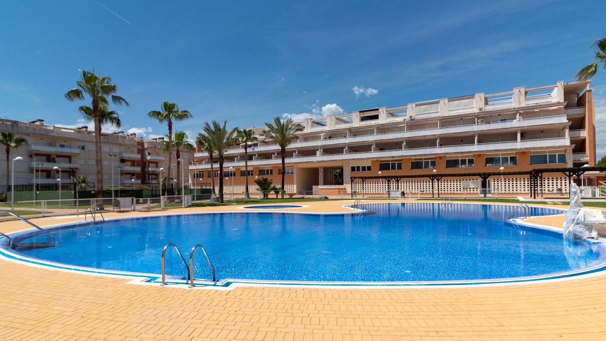Playa de Almarda Apartment | Global Properties: Ground floor with pool in Almenara
