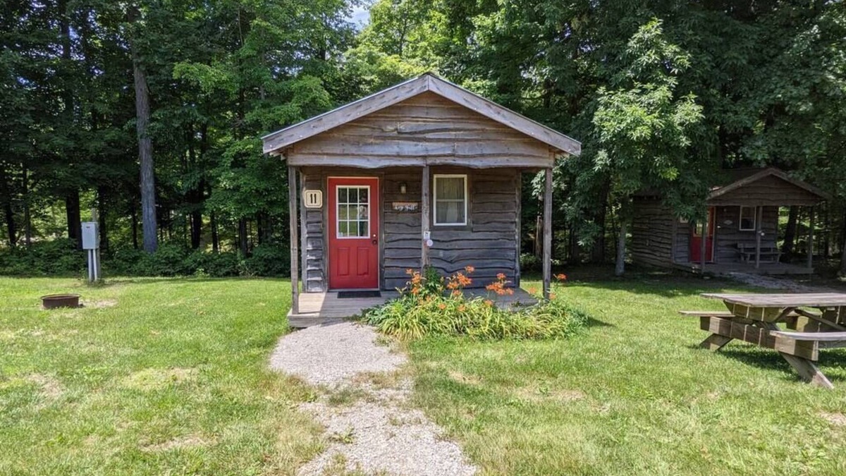 Helmsburg Cabin | "Goins" Camping Cabin #11 | Pet Friendly