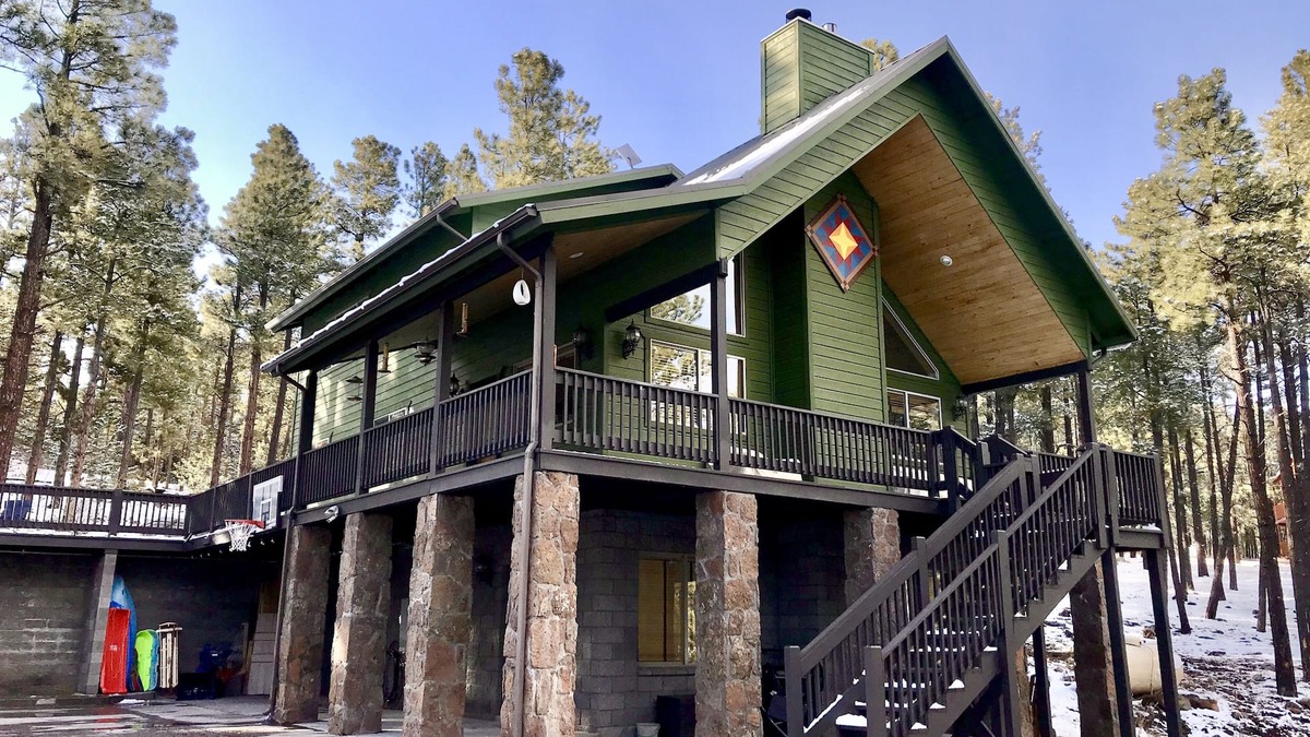 Greer Cabin | Gorgeous Forest Cabin with Hot Tub & Game Room