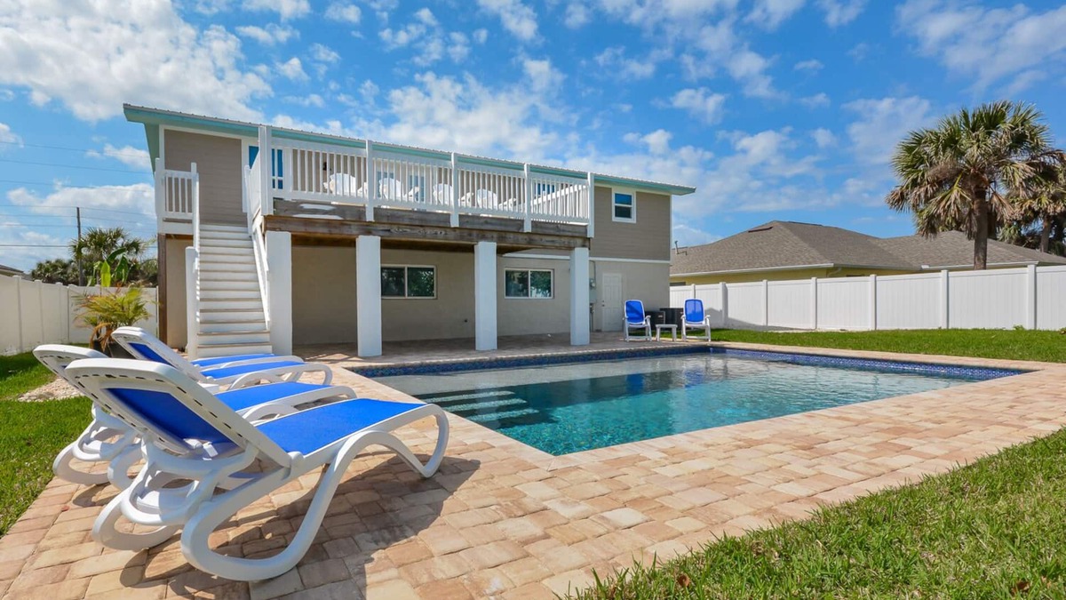 New Smyrna Beach House | Gorgeous home with pool! Walk to car free beach! 4717S