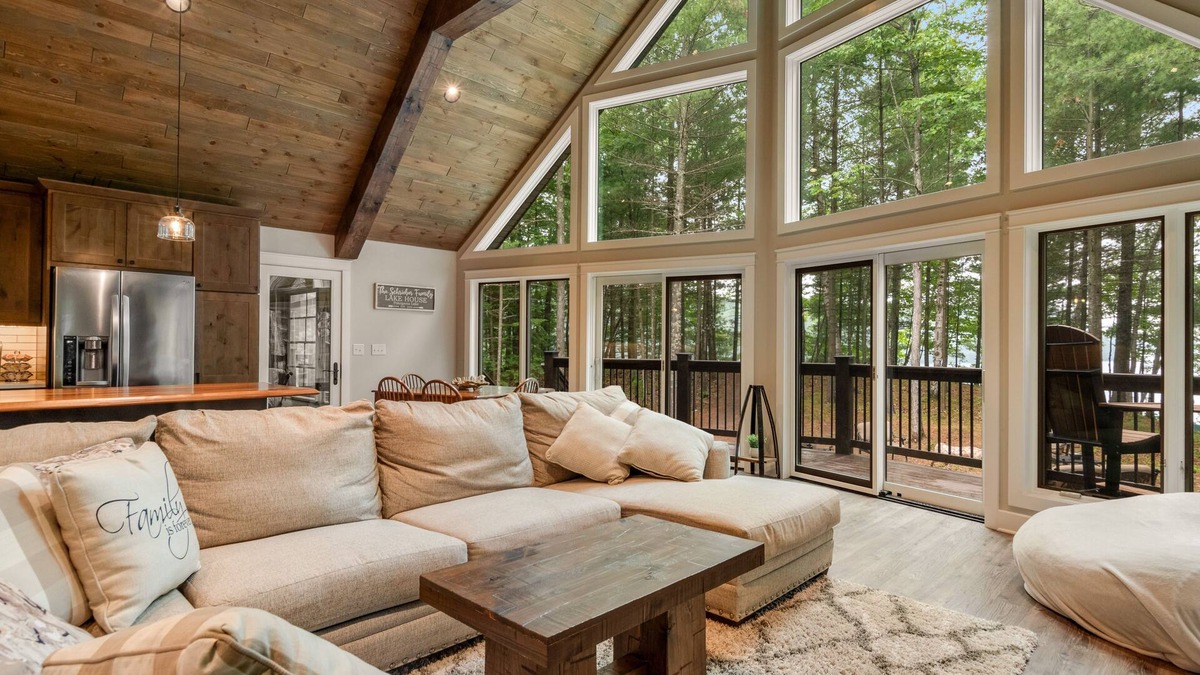 Lac du Flambeau House | Gorgeous lakefront home with private dock, canoe, kayak, firepit & fireplace