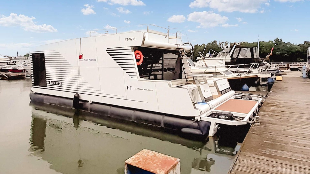 Neuruppin Boat Rental | Gorgeous ship in Neuruppin with sauna