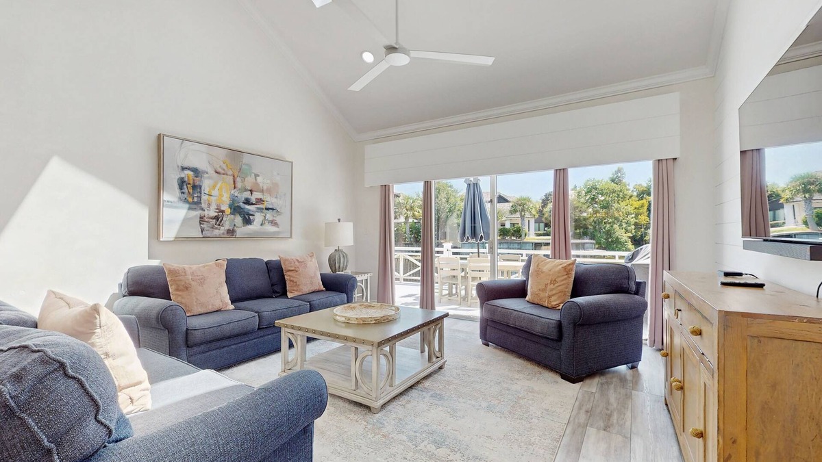 Sandestin Villa | Gorgeous waterfront dog-friendly home with patio/deck, golf cart & shared pool