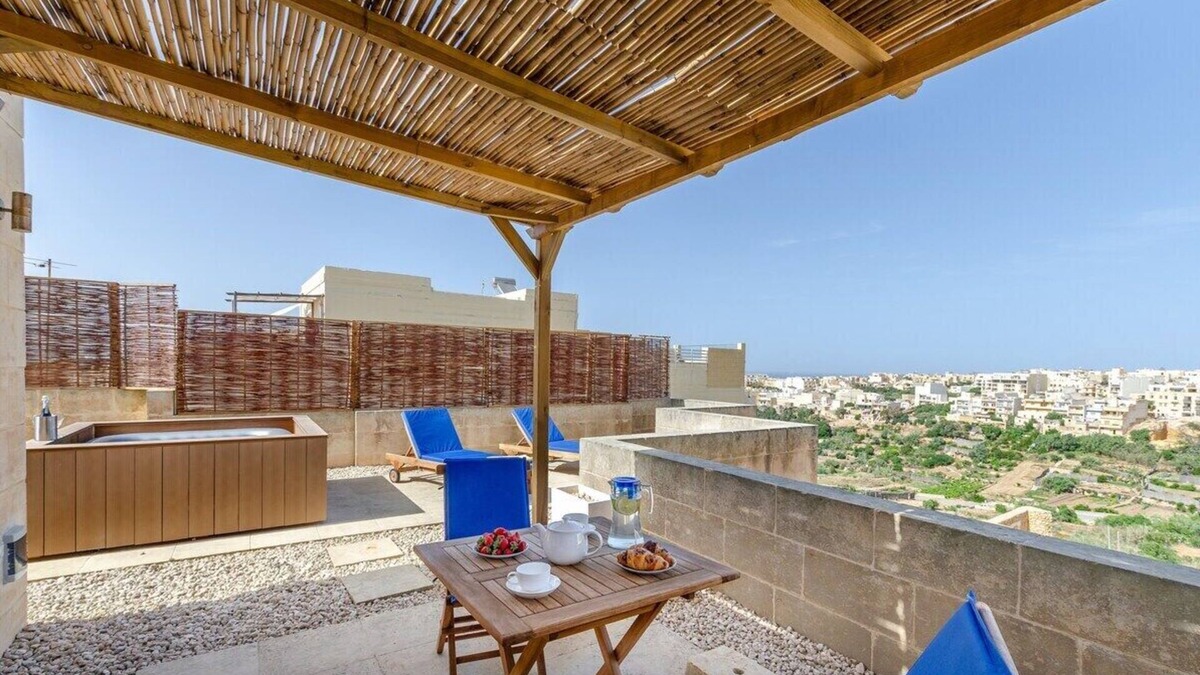 Xaghra Apartment | Gozo PH w/private Rooftop Hot Tub, Terrace + Views