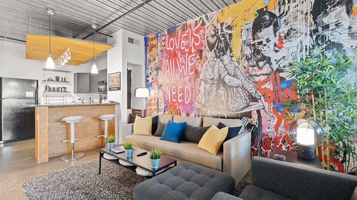 Northside District Condo | Graffiti Art Haus - Walk to Central Bank Arena