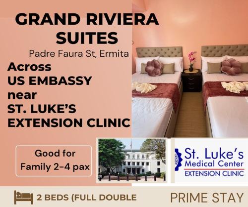 Ermita Apartment | Grand Riviera Suites 1201 Near US Embassy and St Luke's Medical Center Extension Clinic SLEC by Prime Stay