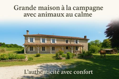 Yviers House | Grande maison avec jardin, animaux,au calme