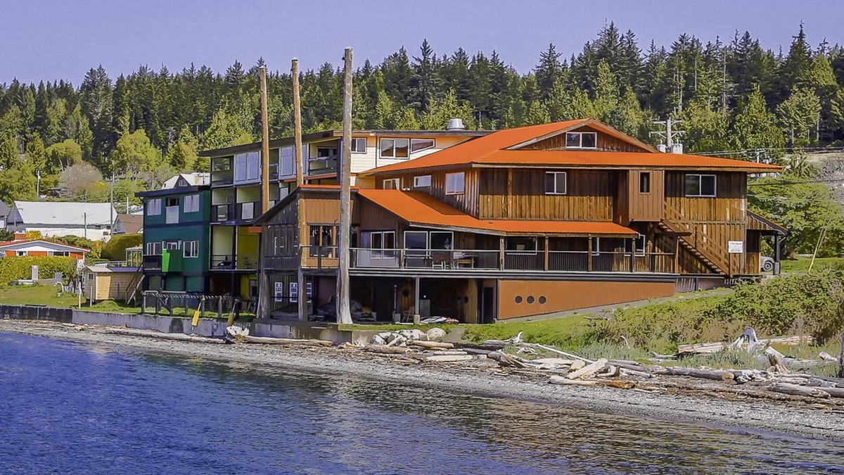 Sointula House | Great family room with a view of downtown Sointula! Full kitchen available.