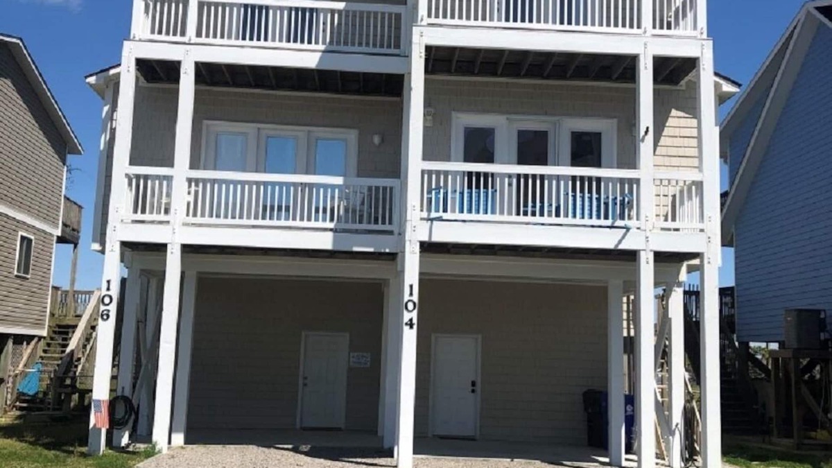 North Topsail Beach House | Great views from four different decks of both ocean and Intracoastal Waterway