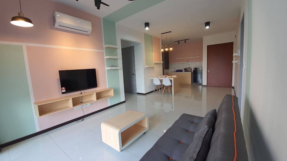 Kampung Bagan Dalam Condo | ❤️ Group Traveller | PG Sentral | Colorful #8pax ❤️