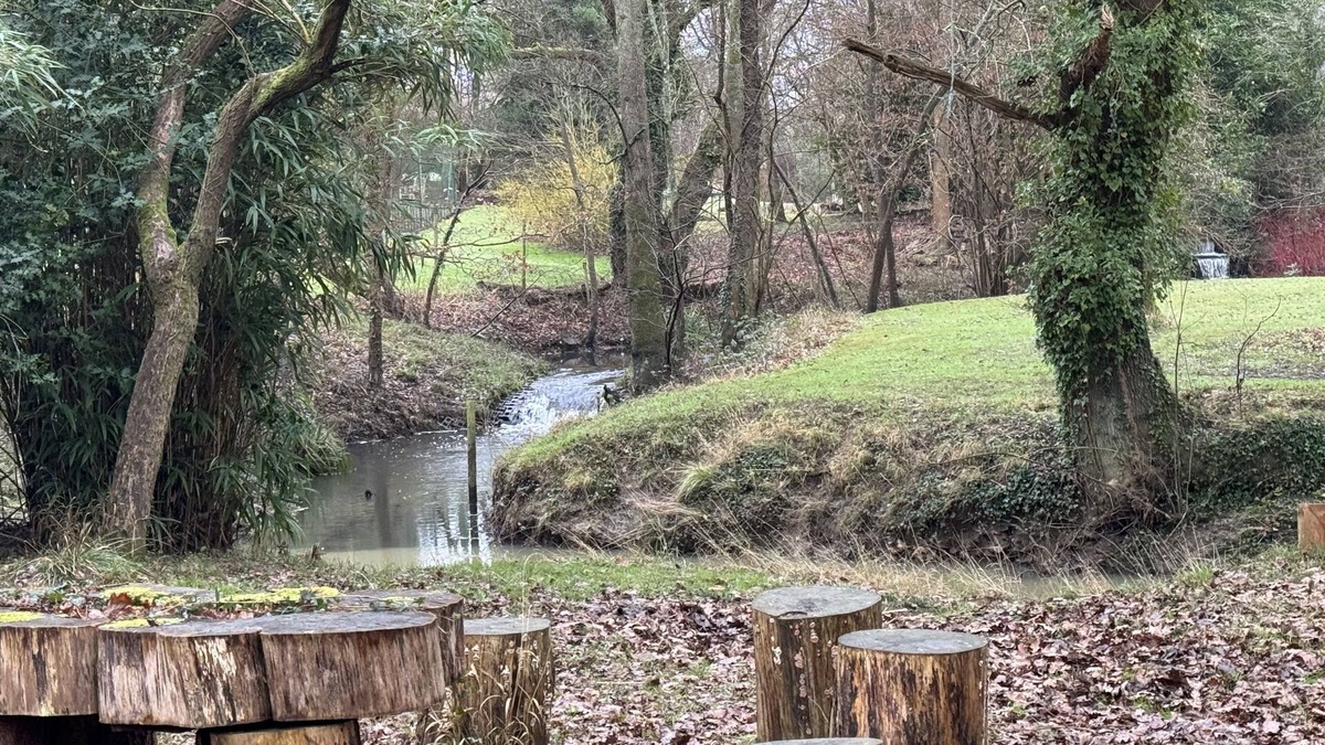 Bramley House | Guildford Home- River, Woodland Garden & Waterfall View, Guildford, Surrey, UK