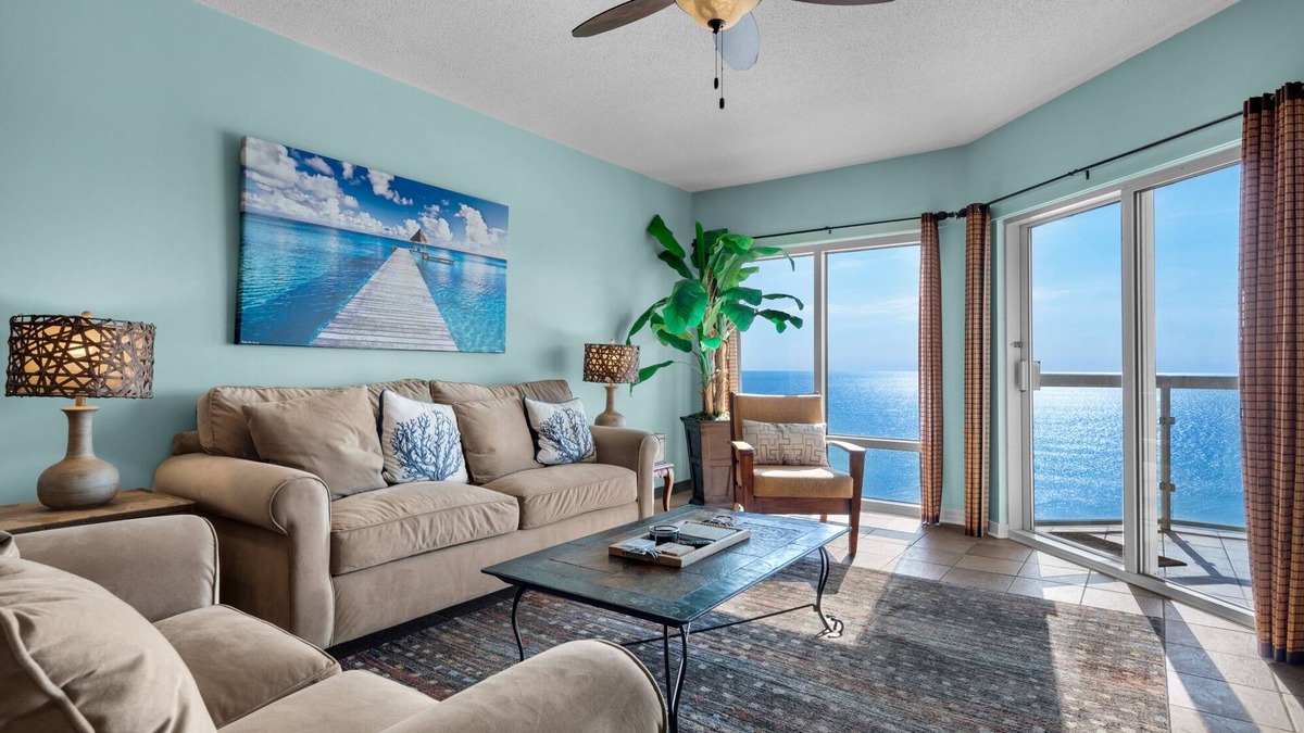Pensacola Beach Condo | Gulf Front Emerald Isle Condo on 11th floor with Beach Chairs
