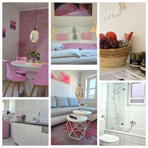 Nidda Apartment | HAPPY HOMES PINK - Up to 5 - Küche - W-LAN - Netflix - Honig - Badewanne