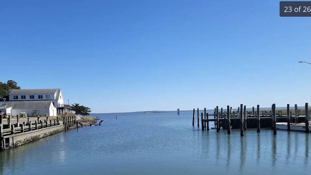 Quinby Cottage | Harbor House Cottage, steps from water’s edge with views of Barrier Islands