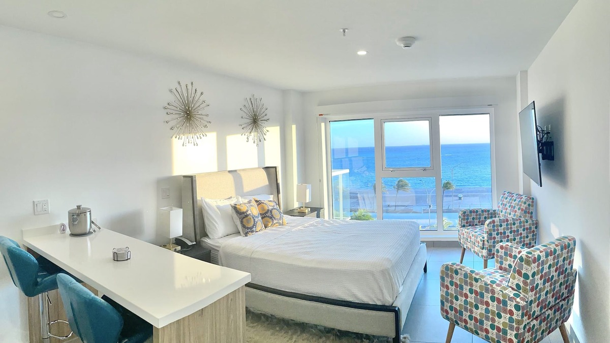 Oranjestad Apartment | Harbour House Downtown Hypnotic Ocean View Condo off the Caribbean Sea