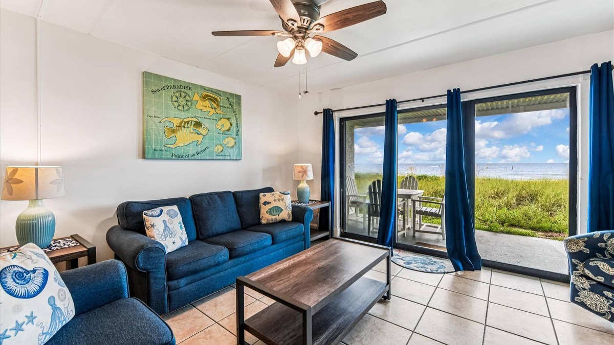 St. George Island Condo | HEAR THE ROAR of the ocean and the slow flapping of the blue herons.